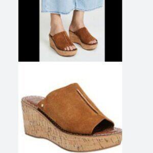 Sam Edelman | 8 | 'Ranger' suede wedge sandals cork platform Leather upper